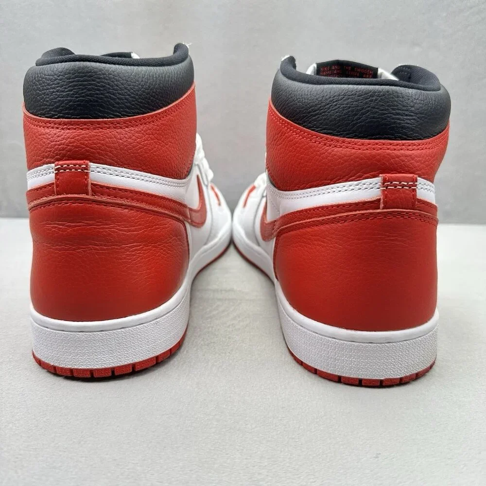 Mens Size 14 Nike Air Jordan 1 Retro High OG Heritage Shoes‎ White Red Sneakers